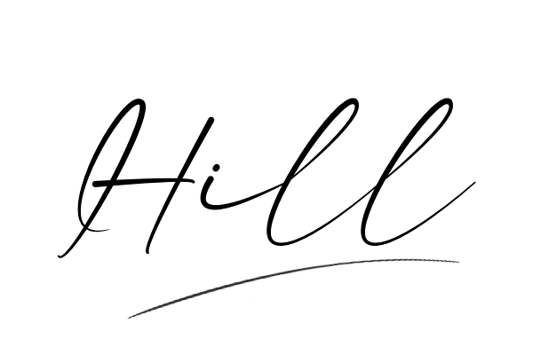 The best stylish Hill name signature simple easy in English
