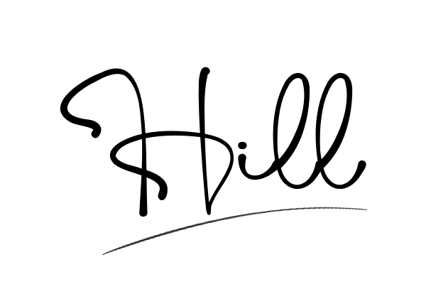 The best stylish Hill name signature simple easy in English