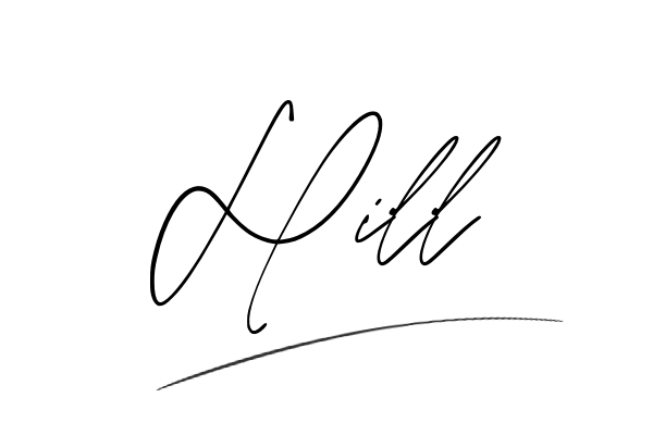 The best stylish Hill name signature simple easy in English