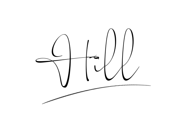 The best stylish Hill name signature simple easy in English