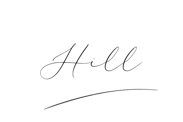 The best stylish Hill name signature simple easy in English