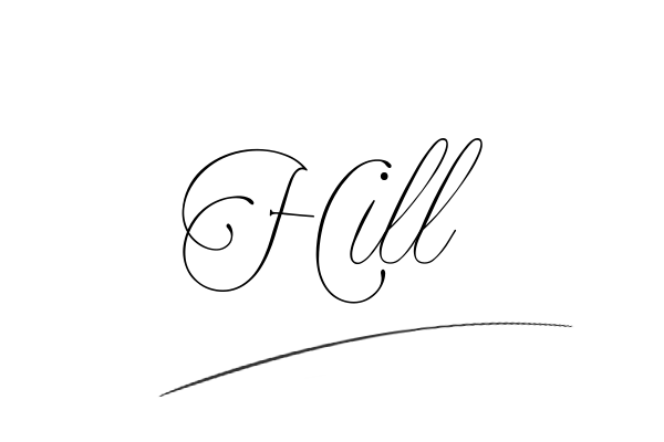 The best stylish Hill name signature simple easy in English