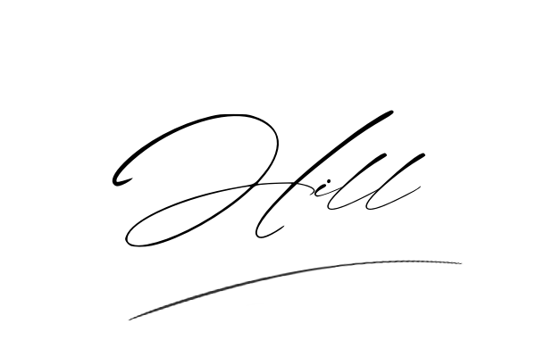 The best stylish Hill name signature simple easy in English