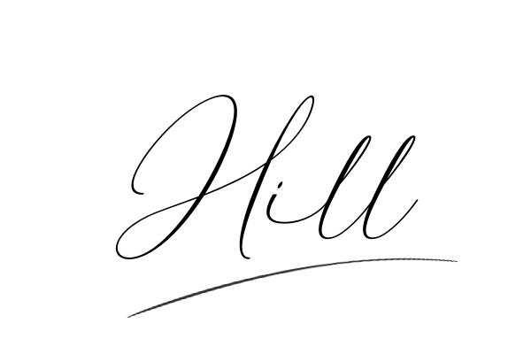 The best stylish Hill name signature simple easy in English