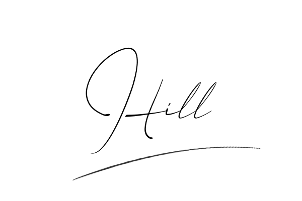 The best stylish Hill name signature simple easy in English