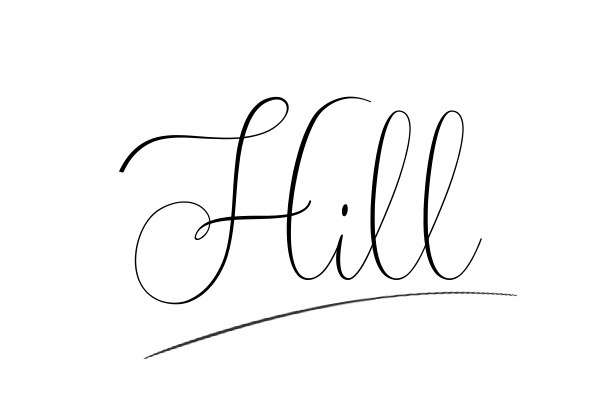 The best stylish Hill name signature simple easy in English