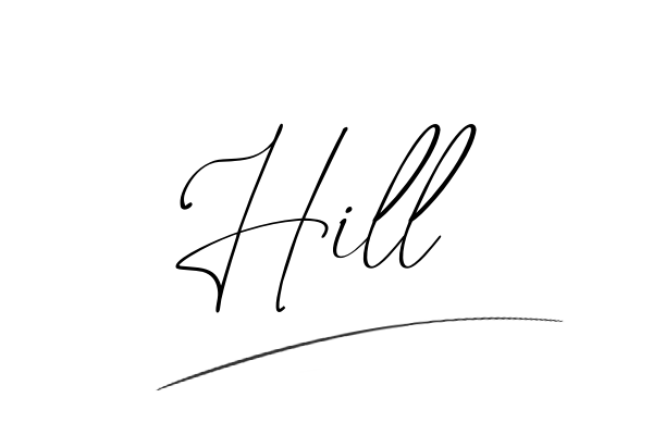 The best stylish Hill name signature simple easy in English