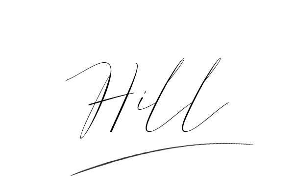 The best stylish Hill name signature simple easy in English