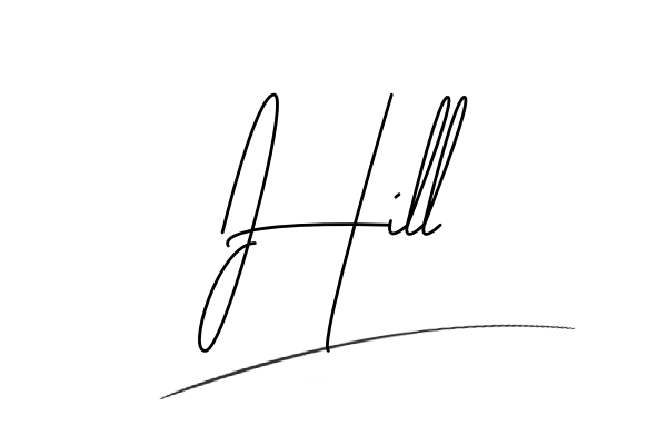 The best stylish Hill name signature simple easy in English
