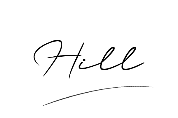 The best stylish Hill name signature simple easy in English