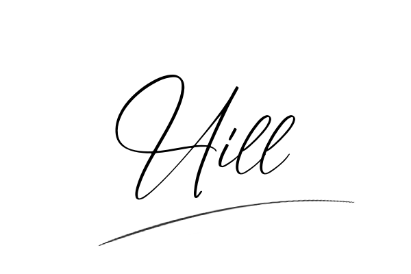 The best stylish Hill name signature simple easy in English
