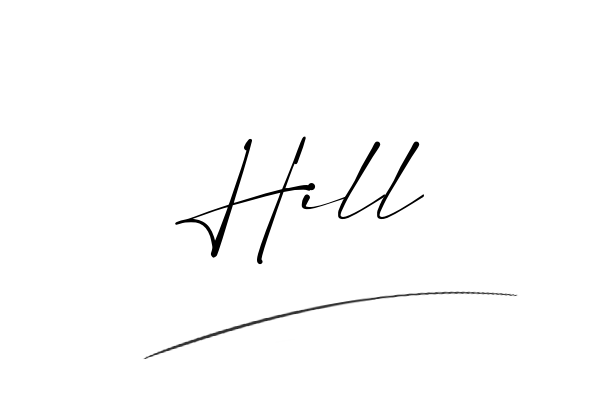 The best stylish Hill name signature simple easy in English