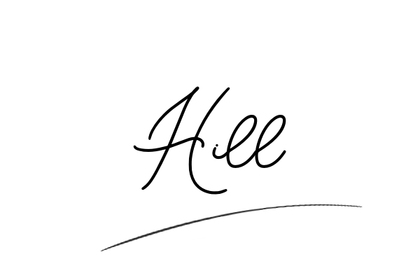 The best stylish Hill name signature simple easy in English