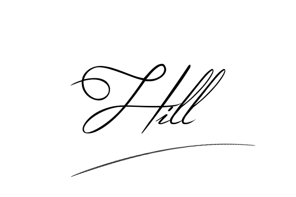 The best stylish Hill name signature simple easy in English