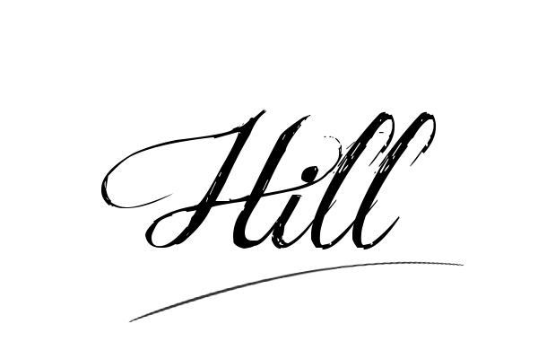 The best stylish Hill name signature simple easy in English