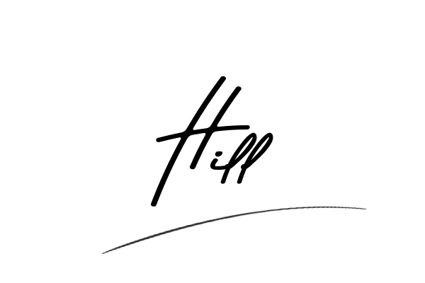 The best stylish Hill name signature simple easy in English