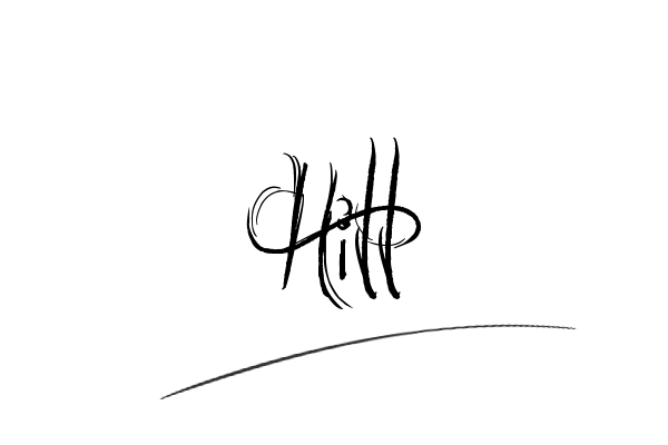 The best stylish Hill name signature simple easy in English