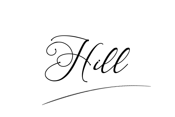 The best stylish Hill name signature simple easy in English