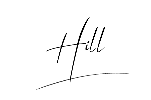 The best stylish Hill name signature simple easy in English