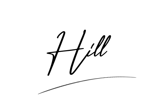 The best stylish Hill name signature simple easy in English