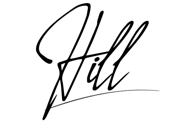 The best stylish Hill name signature simple easy in English