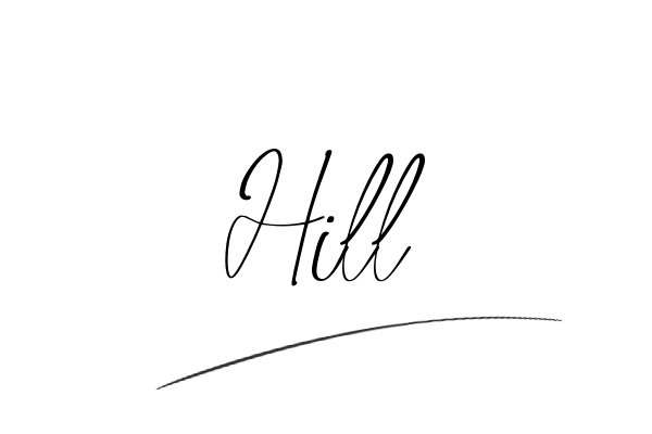 The best stylish Hill name signature simple easy in English