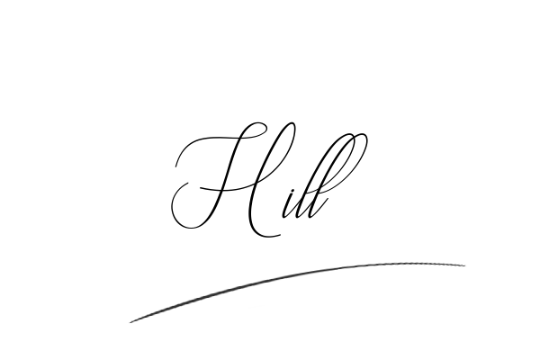 The best stylish Hill name signature simple easy in English