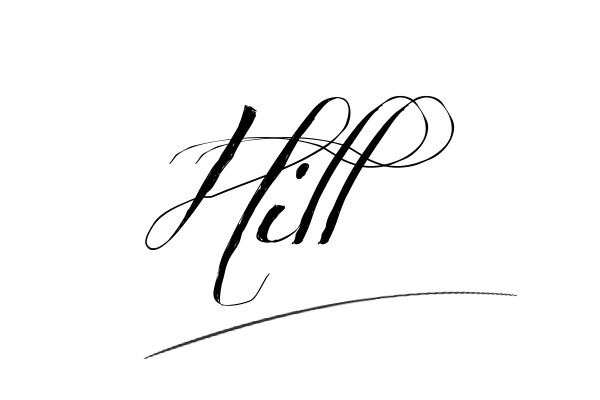 The best stylish Hill name signature simple easy in English
