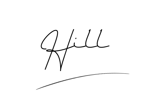 The best stylish Hill name signature simple easy in English