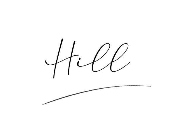The best stylish Hill name signature simple easy in English