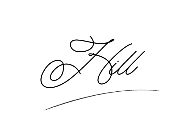 The best stylish Hill name signature simple easy in English