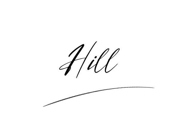 The best stylish Hill name signature simple easy in English