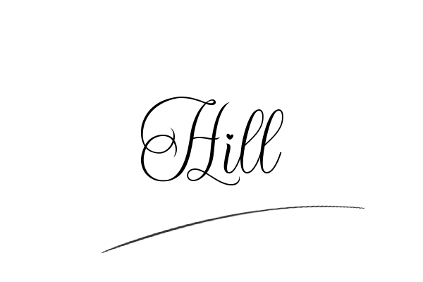 The best stylish Hill name signature simple easy in English