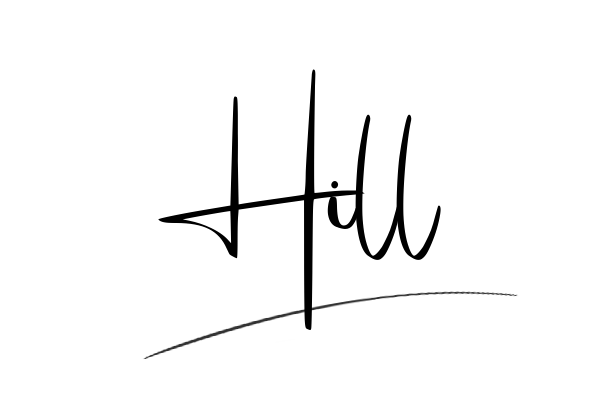 The best stylish Hill name signature simple easy in English