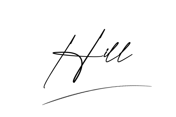 The best stylish Hill name signature simple easy in English