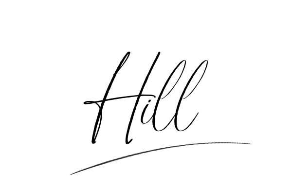 The best stylish Hill name signature simple easy in English