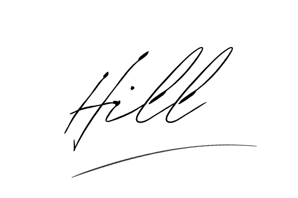 The best stylish Hill name signature simple easy in English