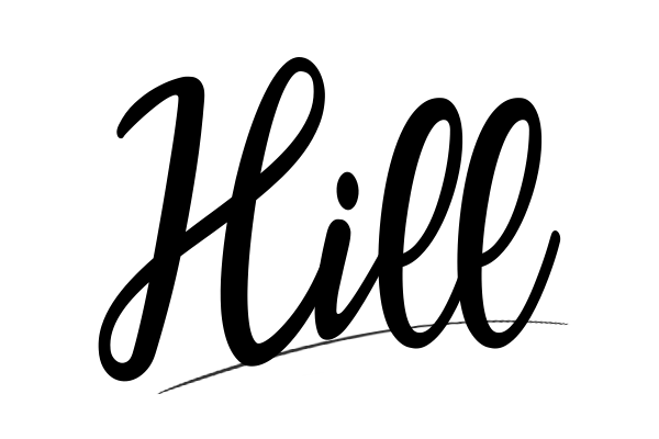 The best stylish Hill name signature simple easy in English