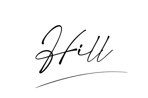 The best stylish Hill name signature simple easy in English