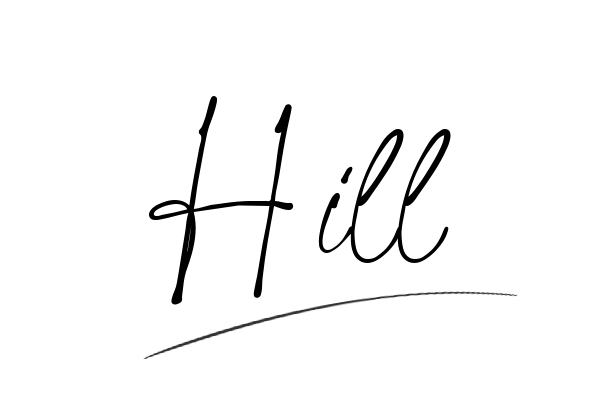 The best stylish Hill name signature simple easy in English