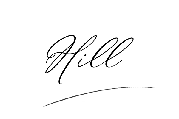 The best stylish Hill name signature simple easy in English