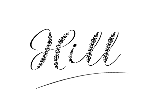 The best stylish Hill name signature simple easy in English