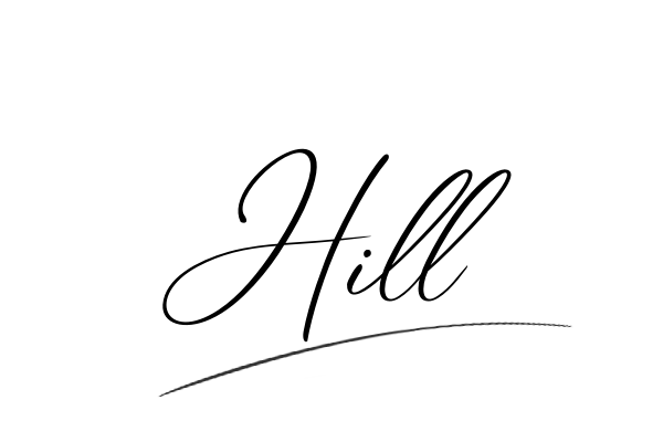 The best stylish Hill name signature simple easy in English