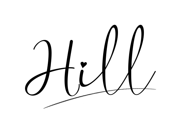The best stylish Hill name signature simple easy in English