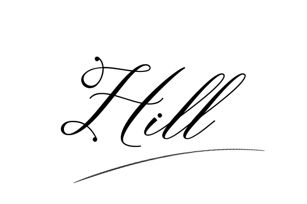 The best stylish Hill name signature simple easy in English