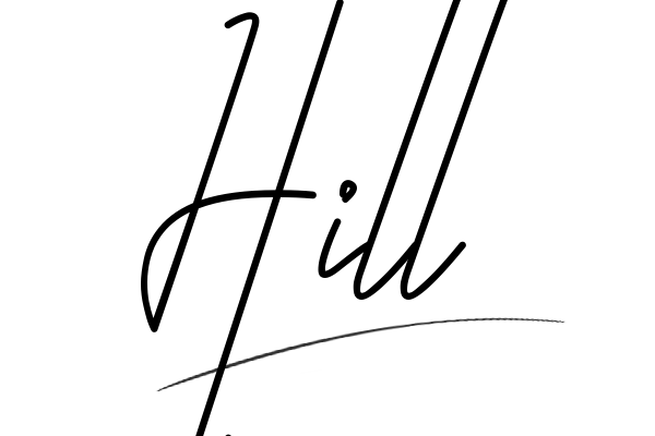 The best stylish Hill name signature simple easy in English