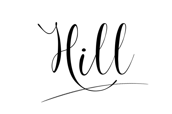 The best stylish Hill name signature simple easy in English