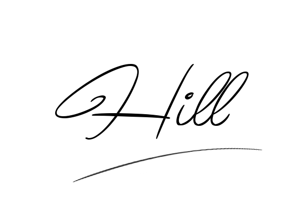 The best stylish Hill name signature simple easy in English