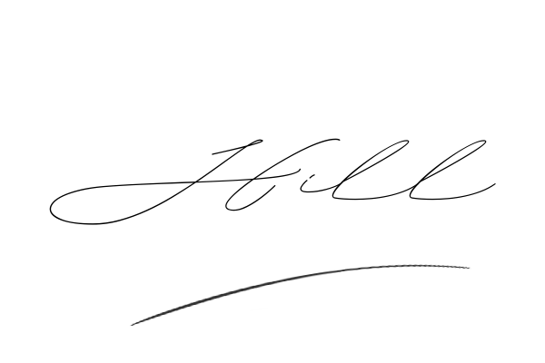 The best stylish Hill name signature simple easy in English