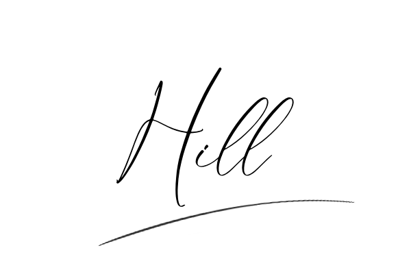 The best stylish Hill name signature simple easy in English
